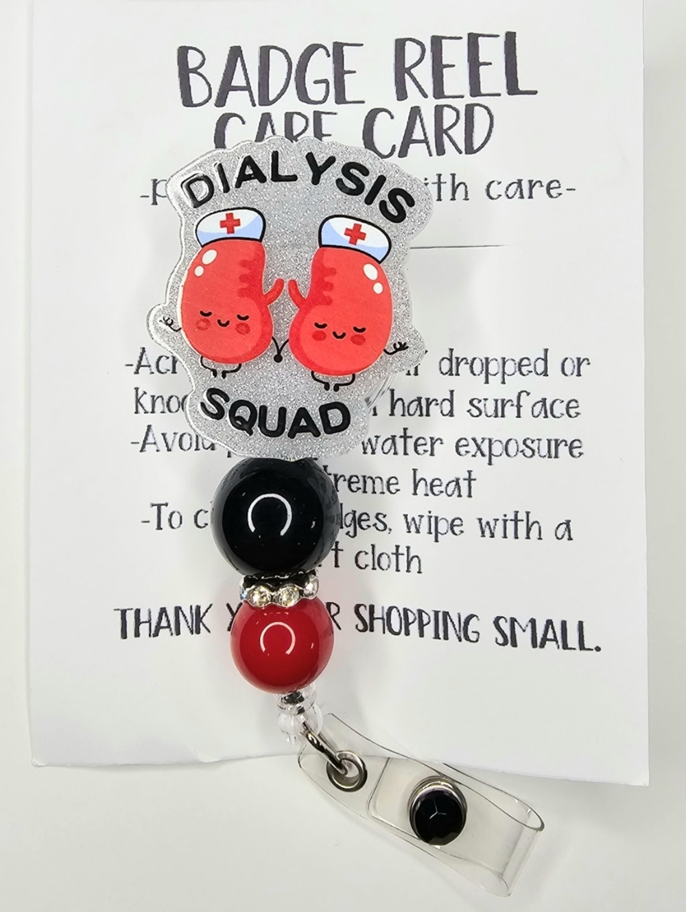 Hand Crafted Dialysis Squad Badge Reel